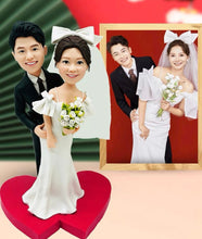 이미지를 갤러리 뷰어에 로드 , 사진 오리지널 웨딩 피규어· 결혼식 웰컴 피규어 - 두 사람
